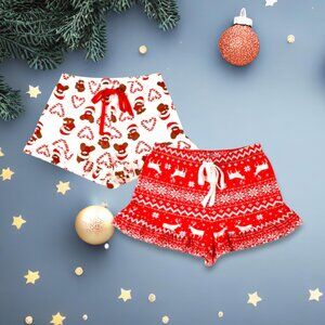 juniors/women's Christmas pajama shorts size M/L 2 pack NEW